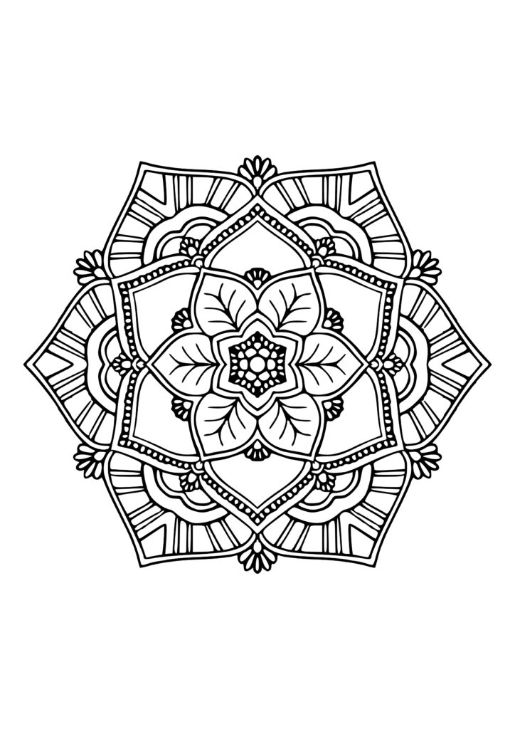 36 Intricate Advanced Flower Coloring Pages Printable 19