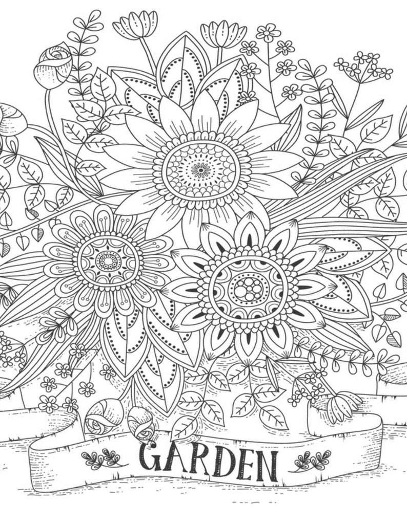 36 Intricate Advanced Flower Coloring Pages Printable 22