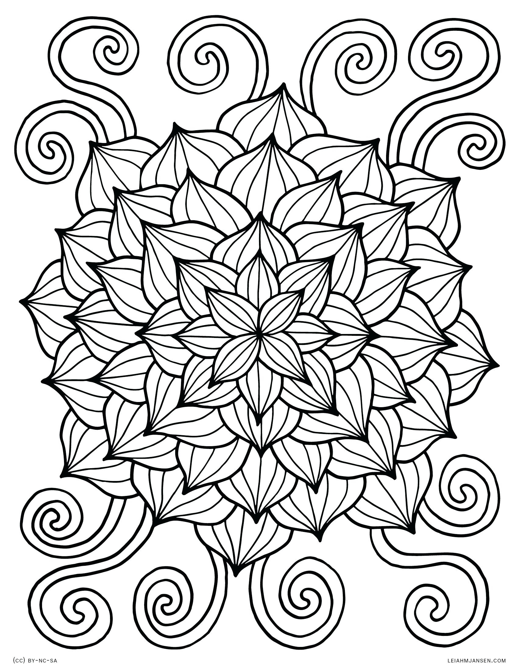 36 Intricate Advanced Flower Coloring Pages Printable 32