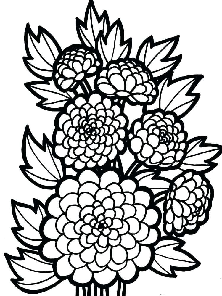 36 Intricate Advanced Flower Coloring Pages Printable 35