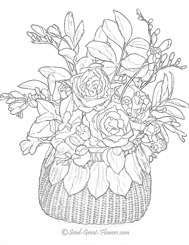 36 Intricate Advanced Flower Coloring Pages Printable 6