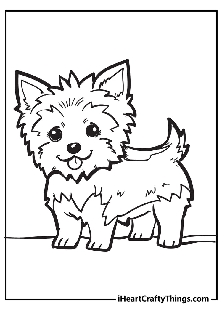 36 Lovely Yorkie Coloring Pages Printable 15