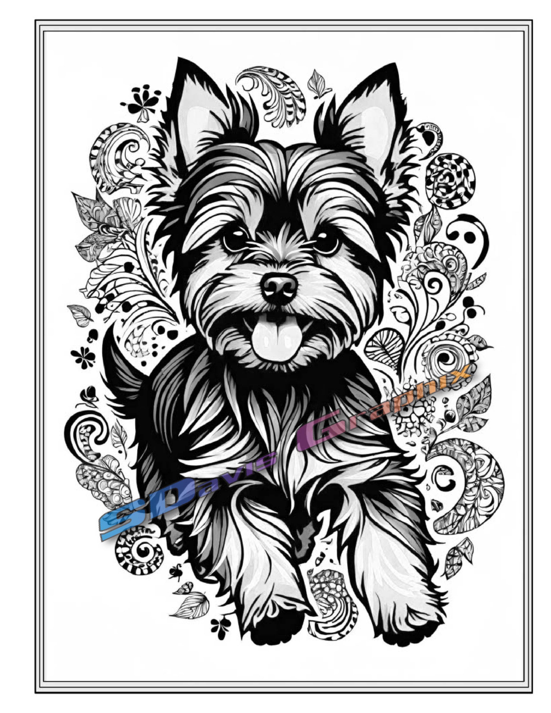 36 Lovely Yorkie Coloring Pages Printable 17