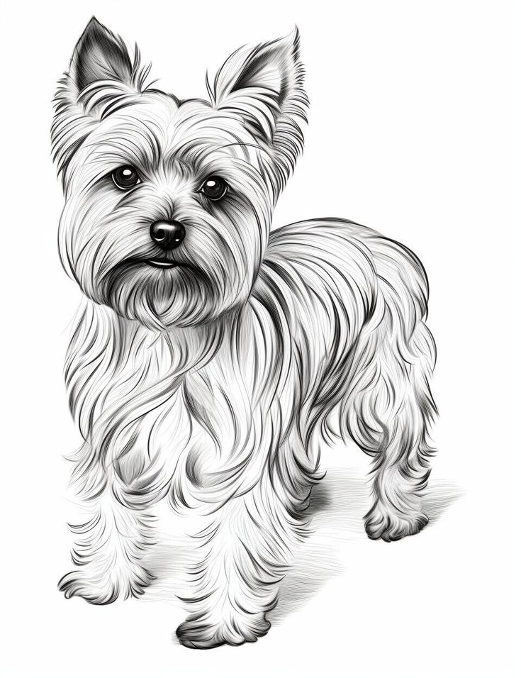 36 Lovely Yorkie Coloring Pages Printable 22