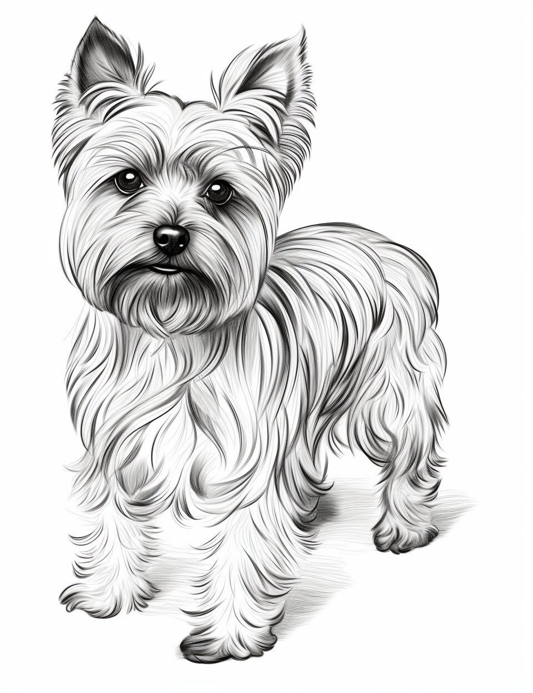 36 Lovely Yorkie Coloring Pages Printable 28