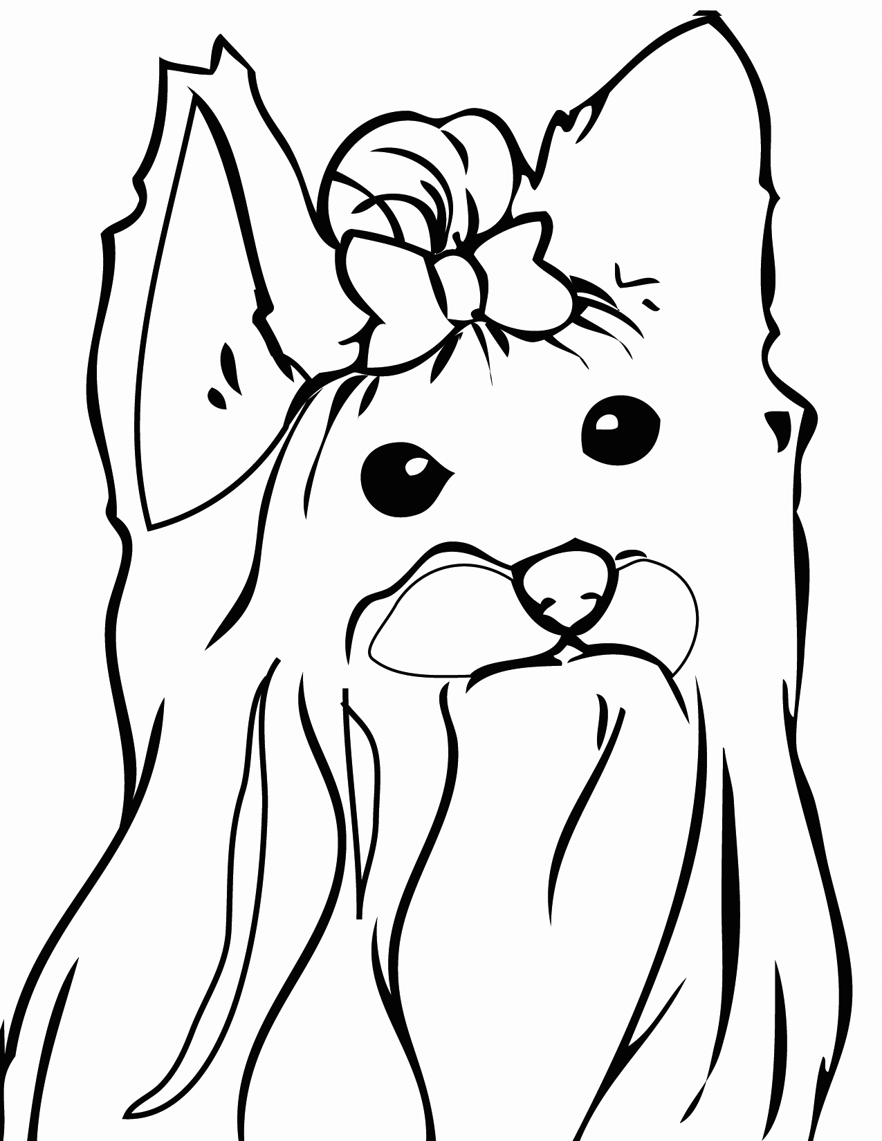 36 Lovely Yorkie Coloring Pages Printable 30