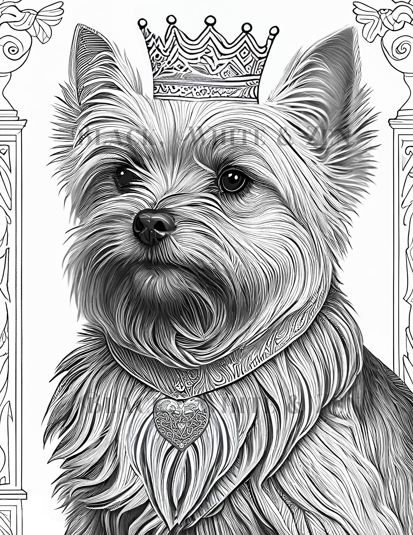 36 Lovely Yorkie Coloring Pages Printable 31