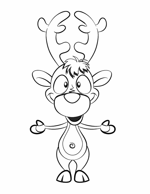 36 Reindeer Coloring Pages Printable 10