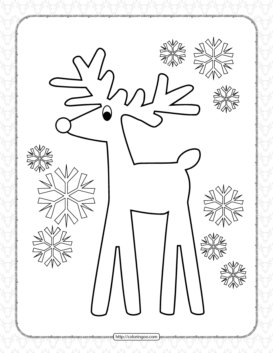 36 Reindeer Coloring Pages Printable 16