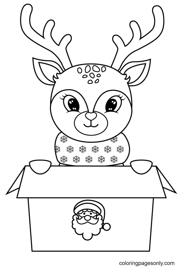 36 Reindeer Coloring Pages Printable 17