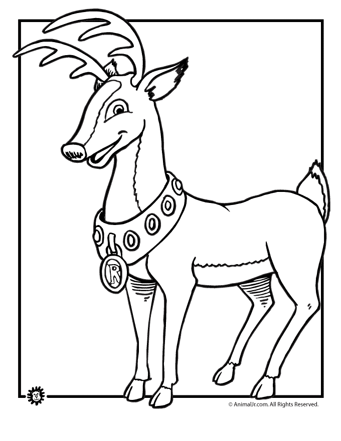 36 Reindeer Coloring Pages Printable 22