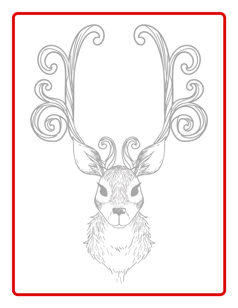 36 Reindeer Coloring Pages Printable 32