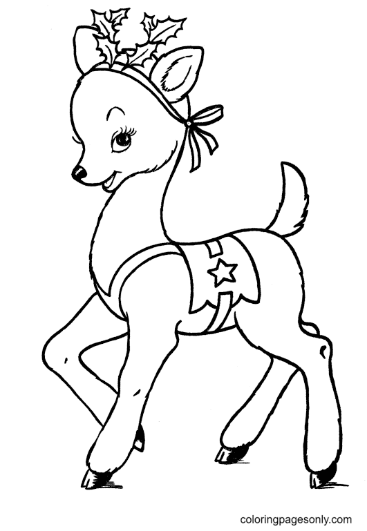 36 Reindeer Coloring Pages Printable 34