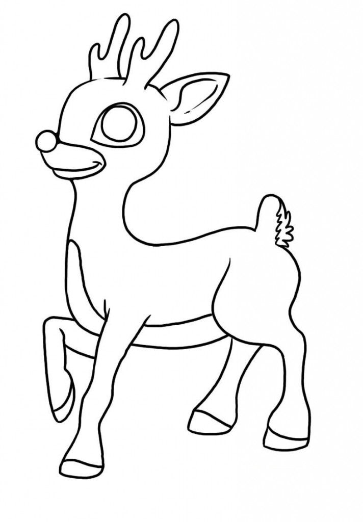 36 Reindeer Coloring Pages Printable 5