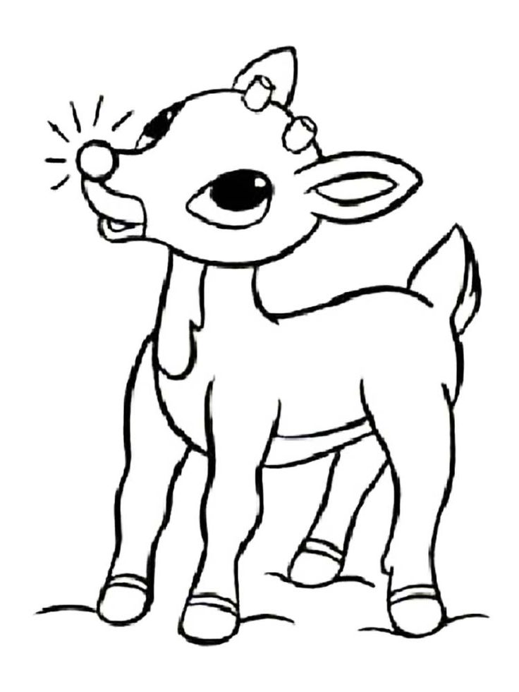 36 Reindeer Coloring Pages Printable 8