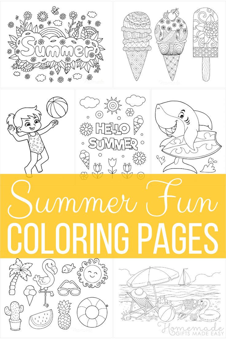 37 Free Summer Coloring Pages Printable 10