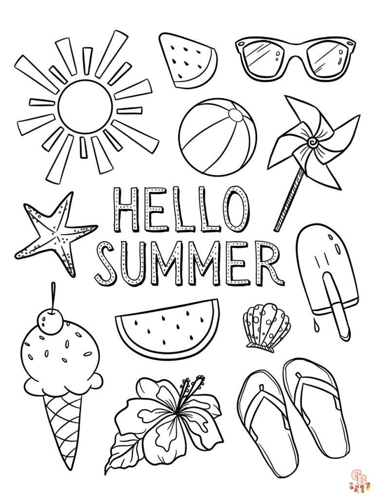 37 Free Summer Coloring Pages Printable 13