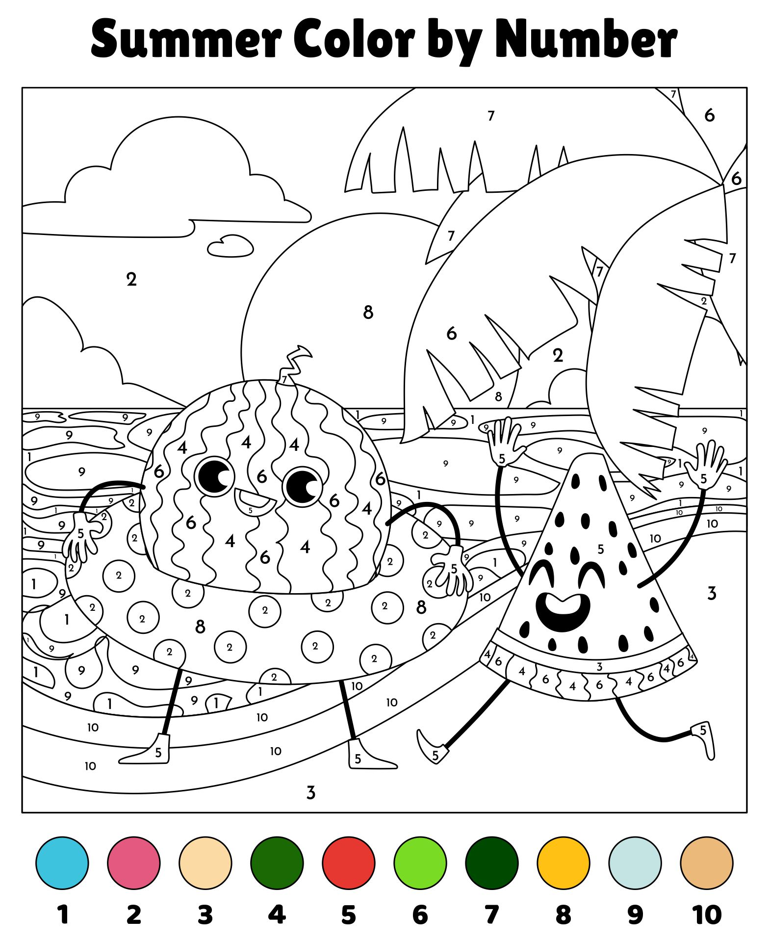 37 Free Summer Coloring Pages Printable 19