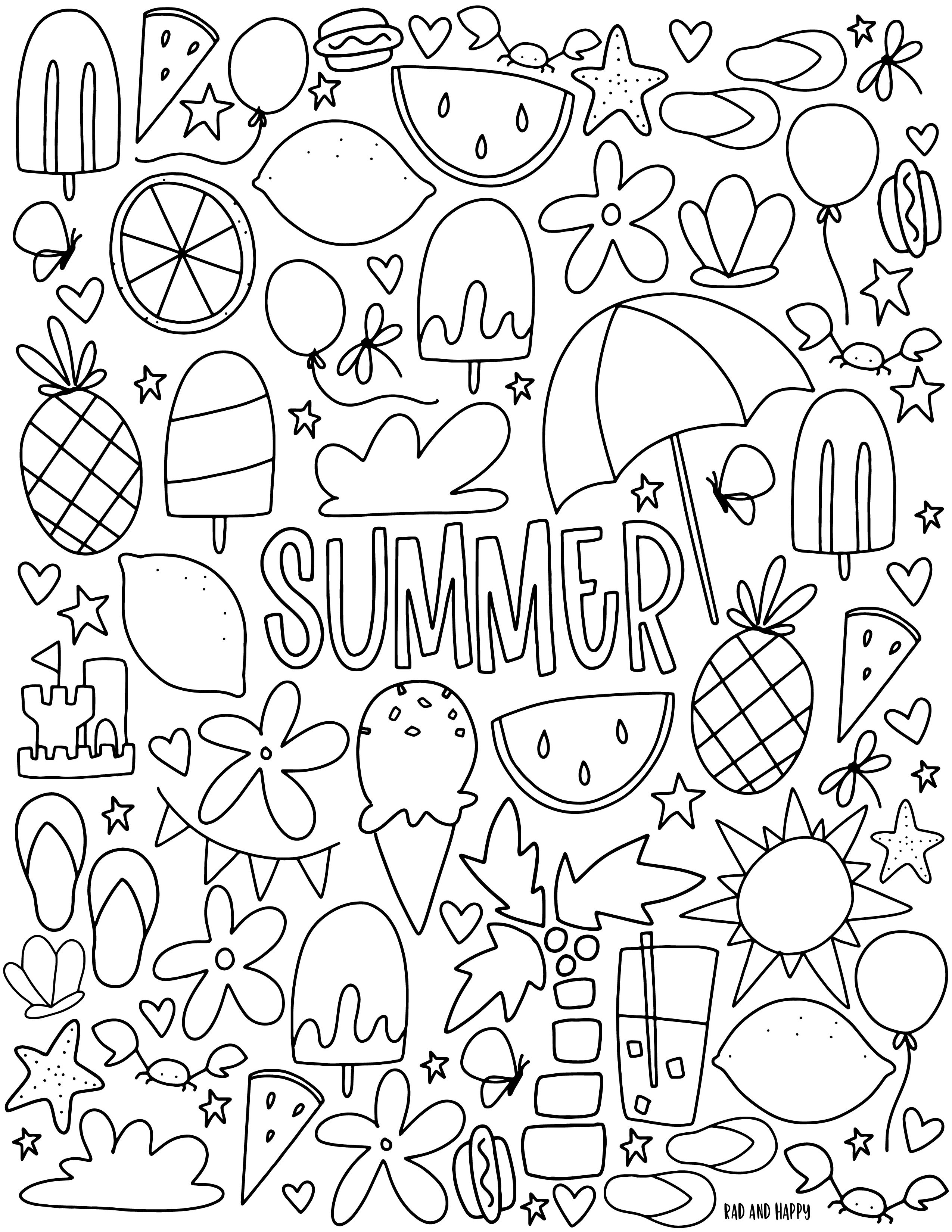 37 Free Summer Coloring Pages Printable 21