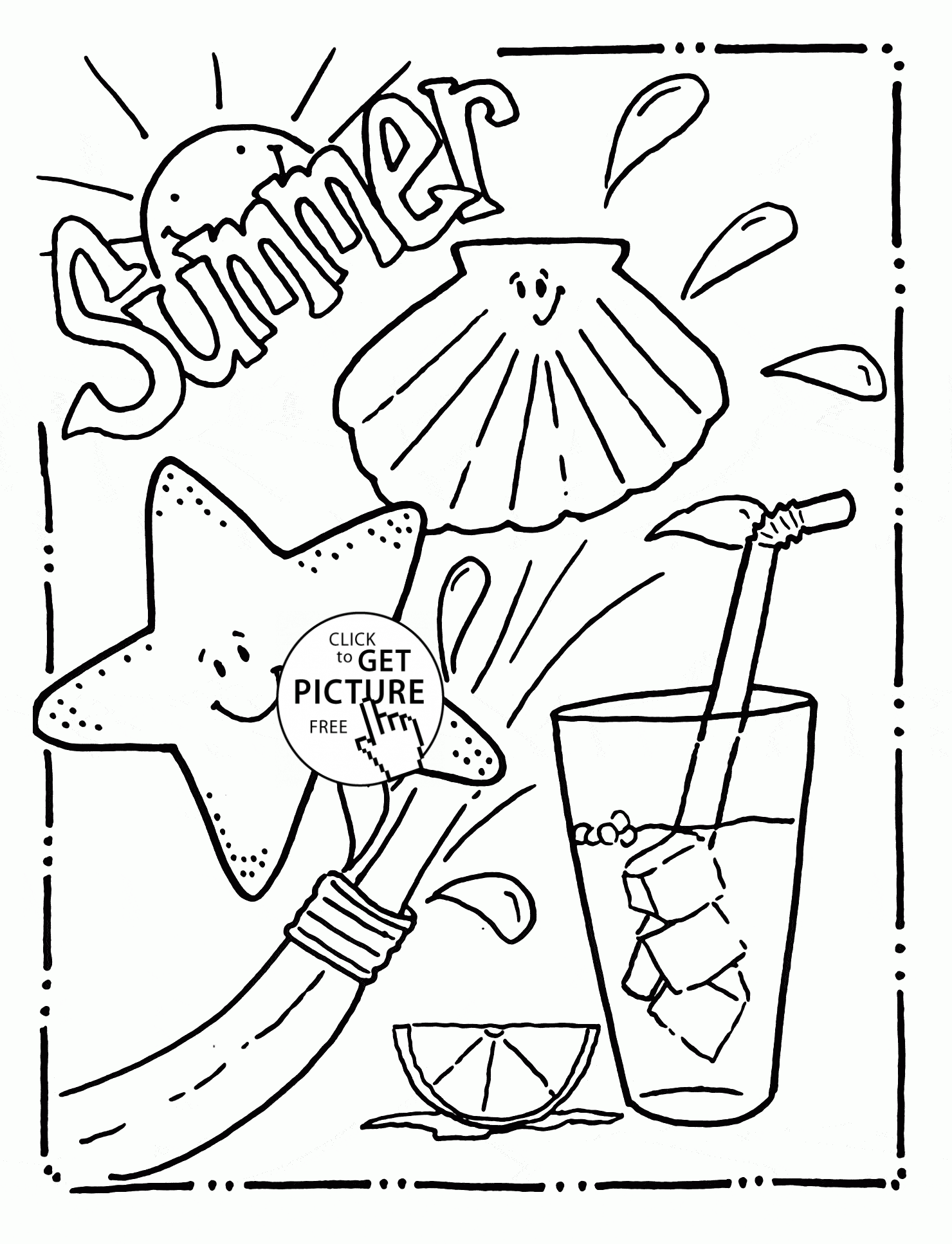 37 Free Summer Coloring Pages Printable 24