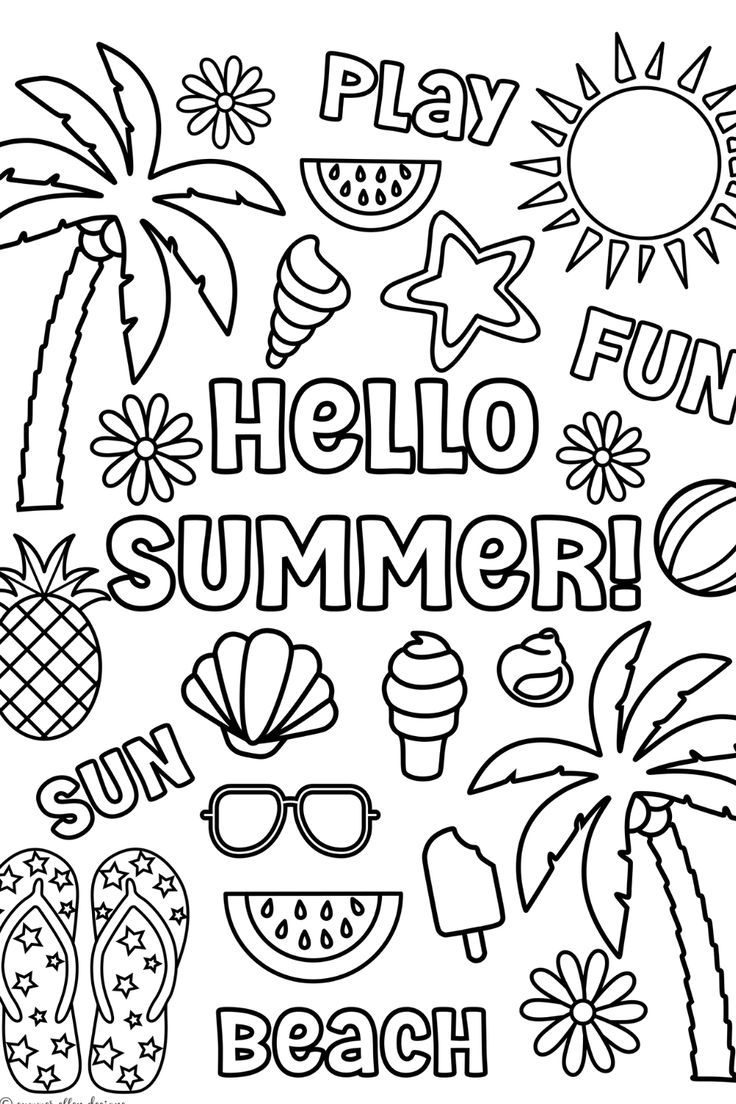 37 Free Summer Coloring Pages Printable 28