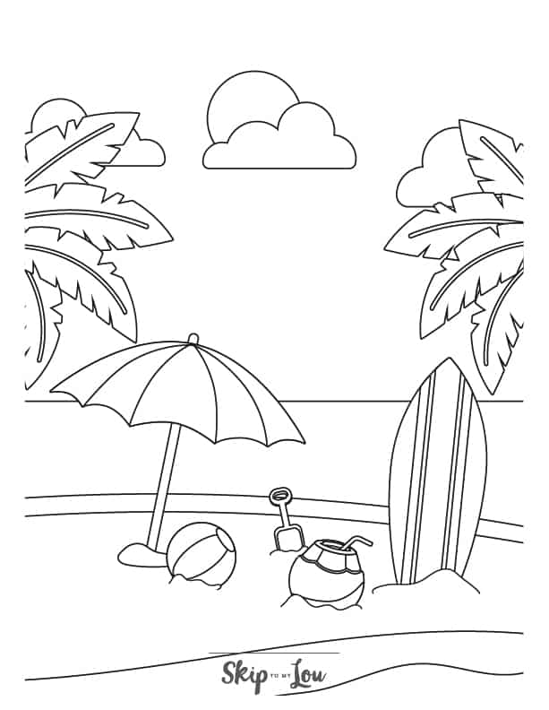 37 Free Summer Coloring Pages Printable 34