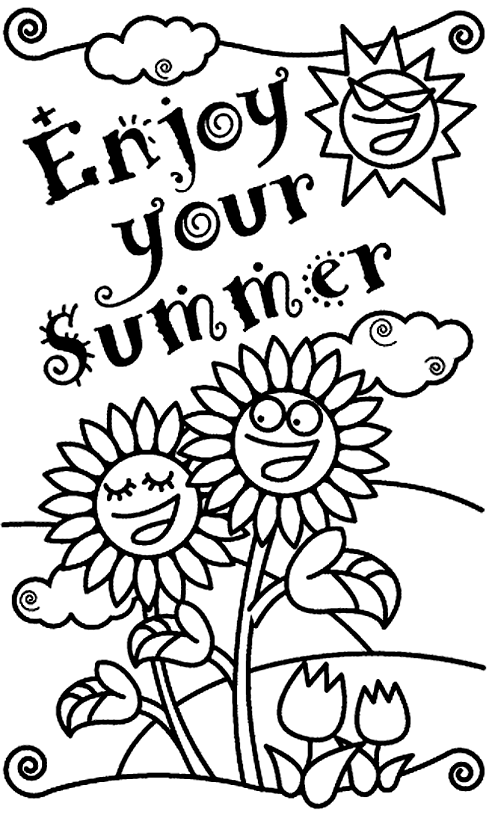 37 Free Summer Coloring Pages Printable 5