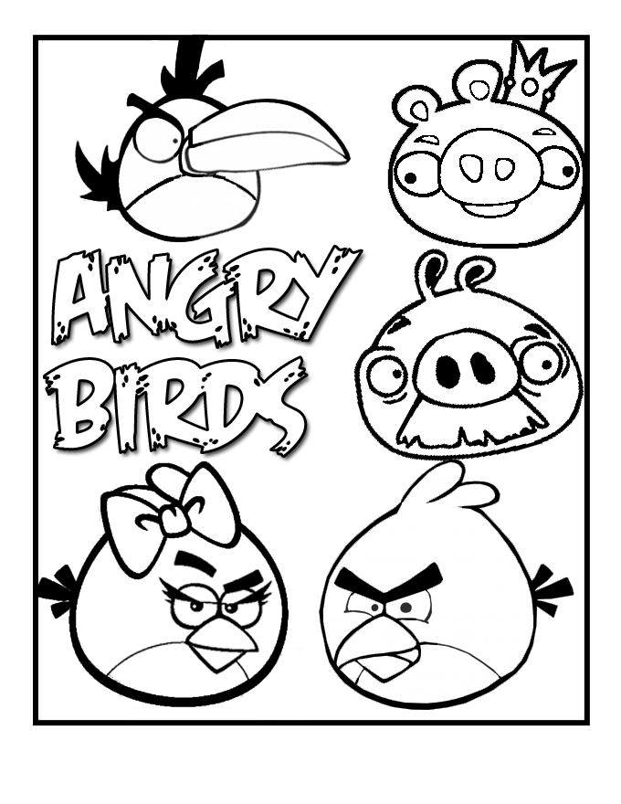 37 Fun Angry Bird Coloring Pages Printable 1