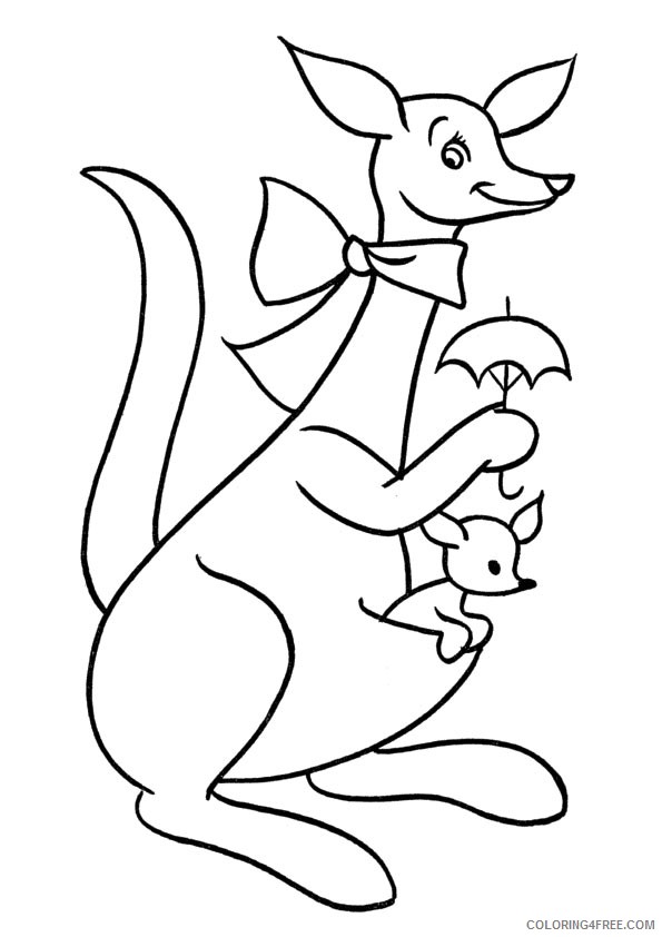 37 Fun Kangaroo Coloring Pages for Kids Printable 14