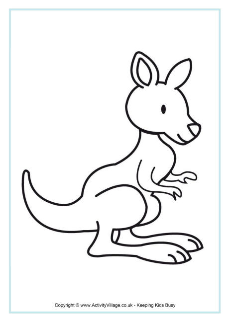 37 Fun Kangaroo Coloring Pages for Kids Printable 15