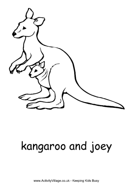 37 Fun Kangaroo Coloring Pages for Kids Printable 18