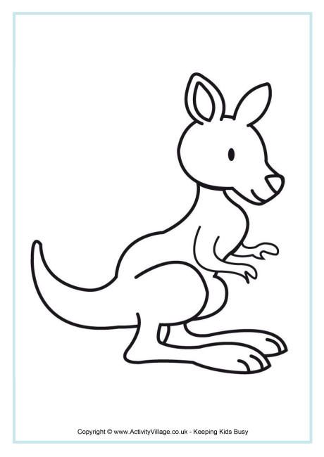 37 Fun Kangaroo Coloring Pages for Kids Printable 19