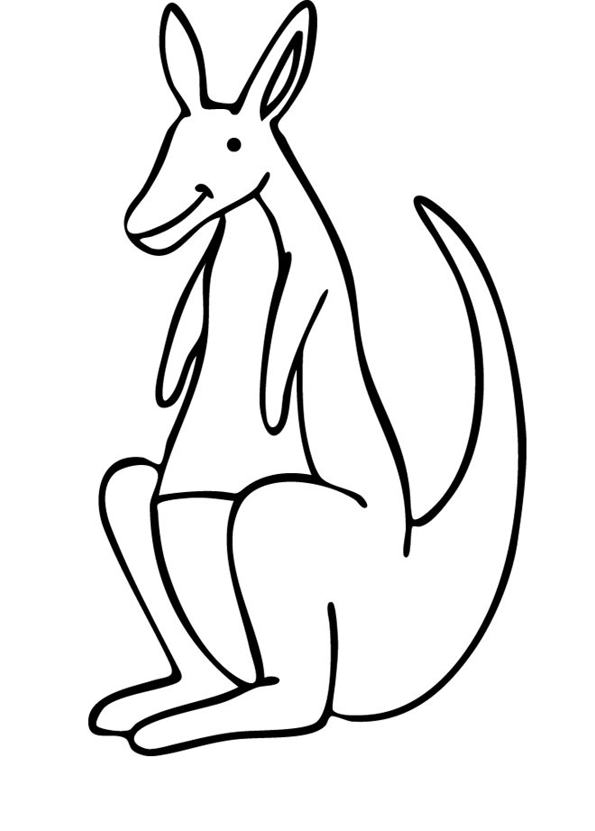 37 Fun Kangaroo Coloring Pages for Kids Printable 2