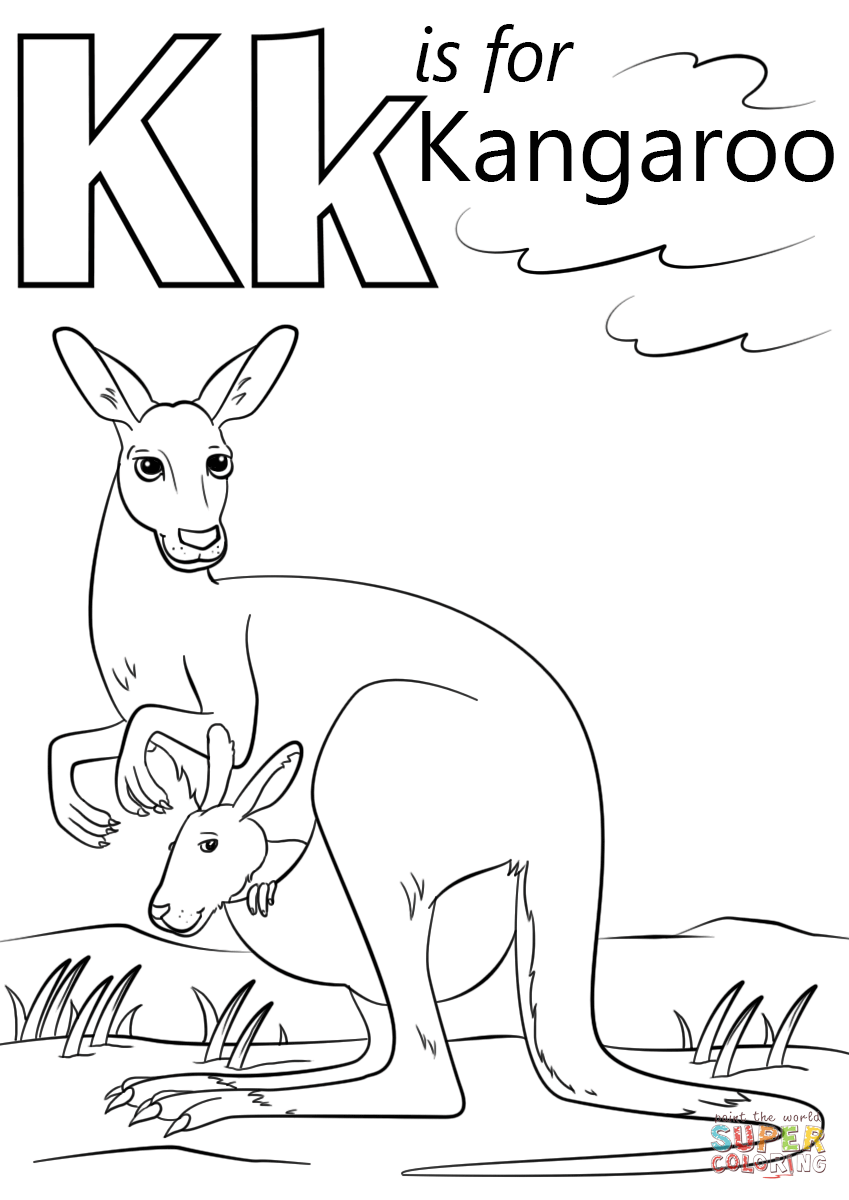 37 Fun Kangaroo Coloring Pages for Kids Printable 21