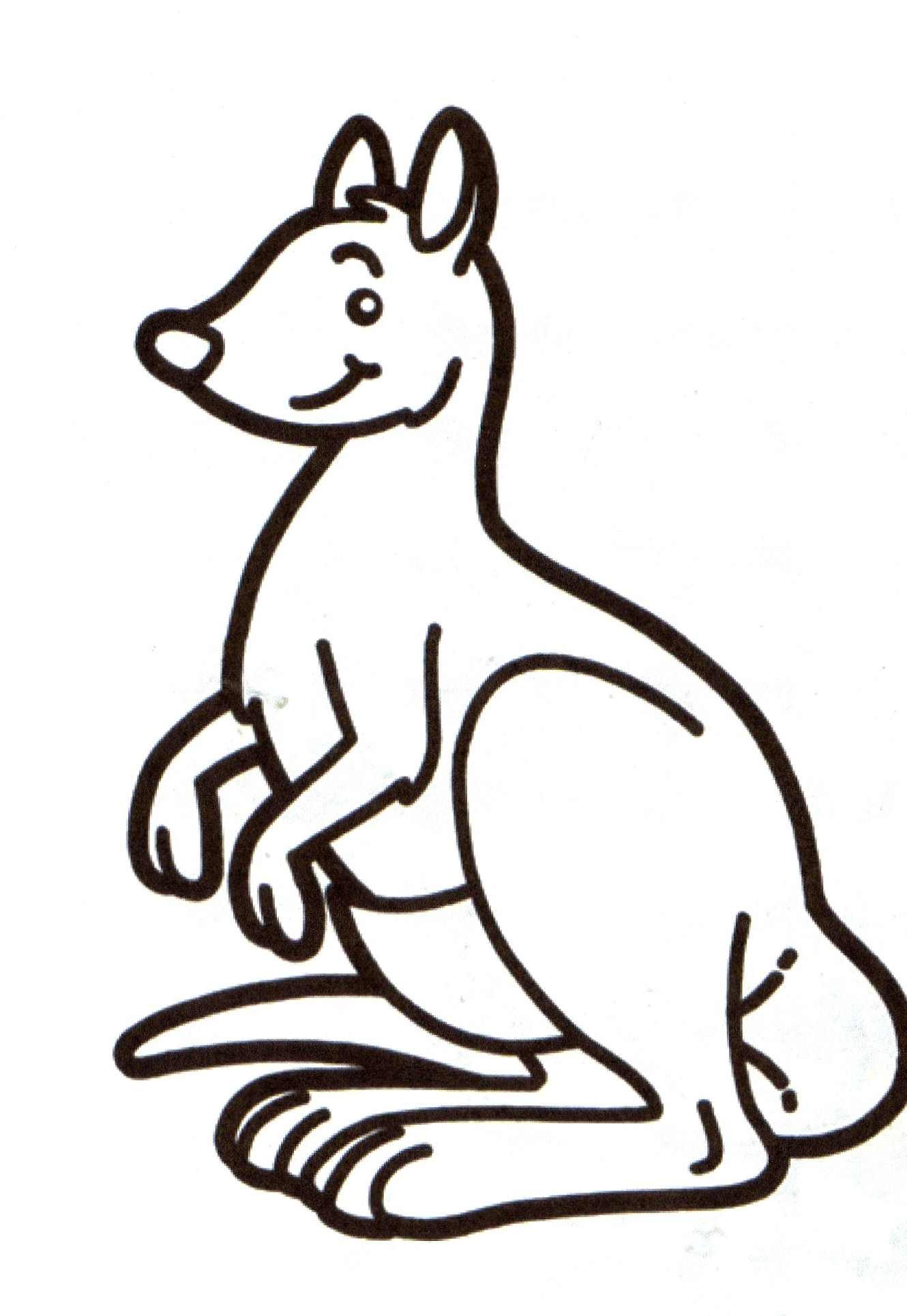 37 Fun Kangaroo Coloring Pages for Kids Printable 3