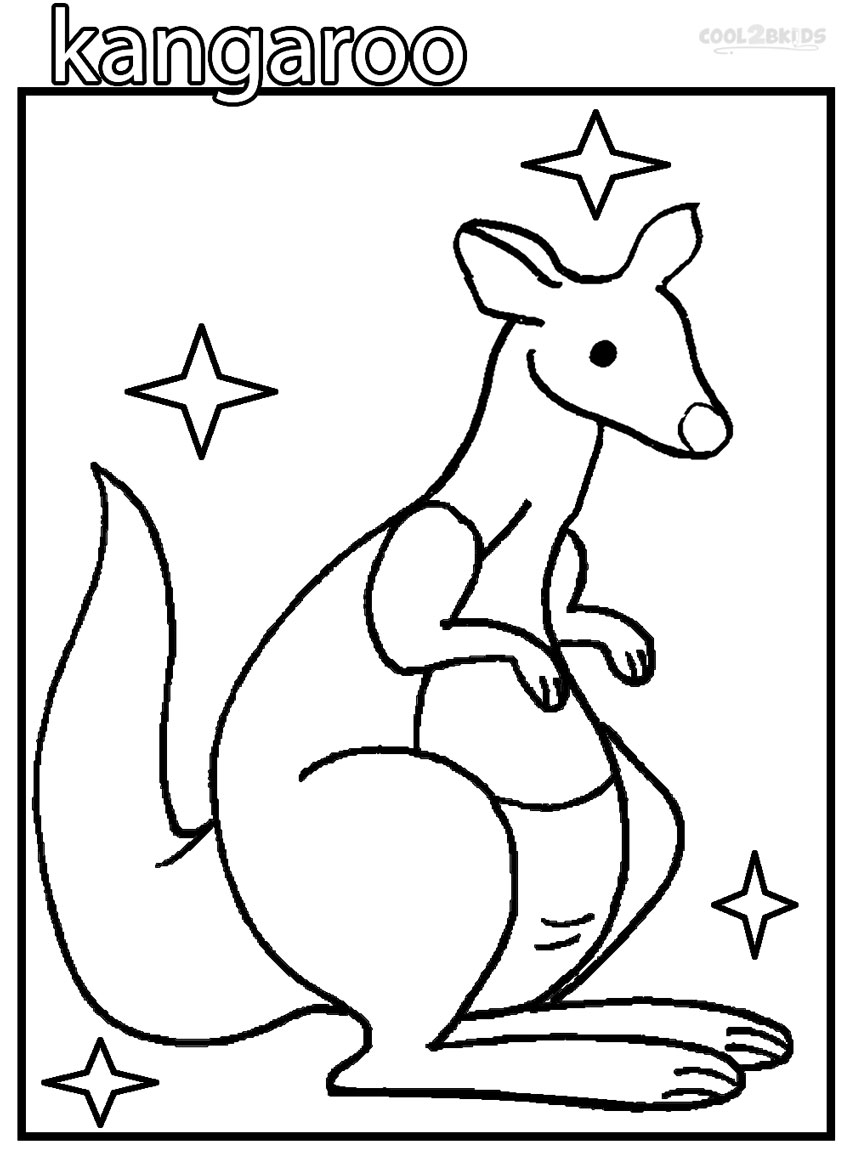 37 Fun Kangaroo Coloring Pages for Kids Printable 30