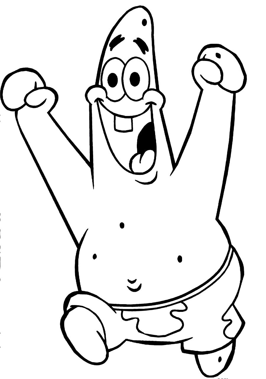 37 Patrick Star Coloring Pages Printable 1