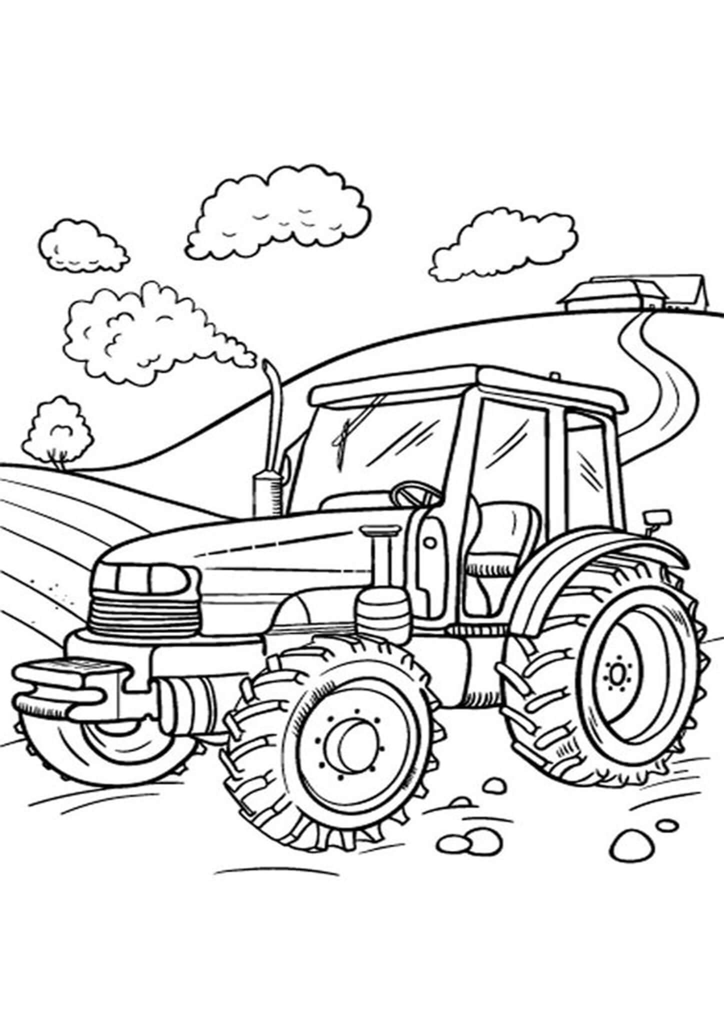 37 Tractor Coloring Pages for Kids Printable 26