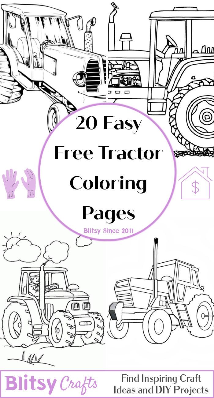 37 Tractor Coloring Pages for Kids Printable 28