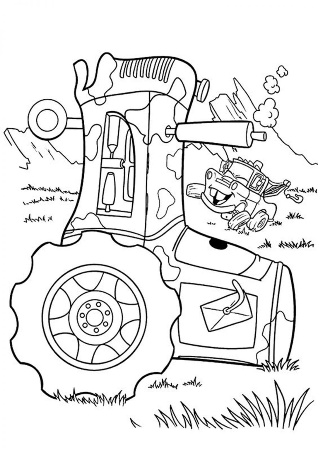 37 Tractor Coloring Pages for Kids Printable 29