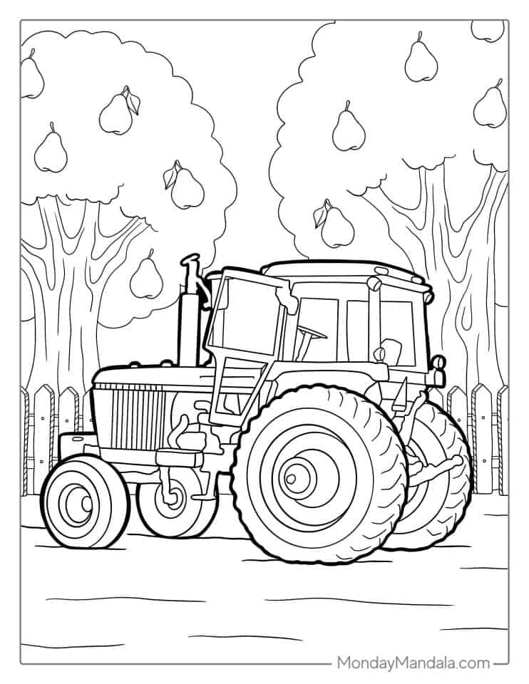 37 Tractor Coloring Pages for Kids Printable 30