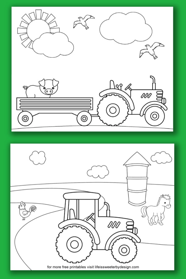 37 Tractor Coloring Pages for Kids Printable 7