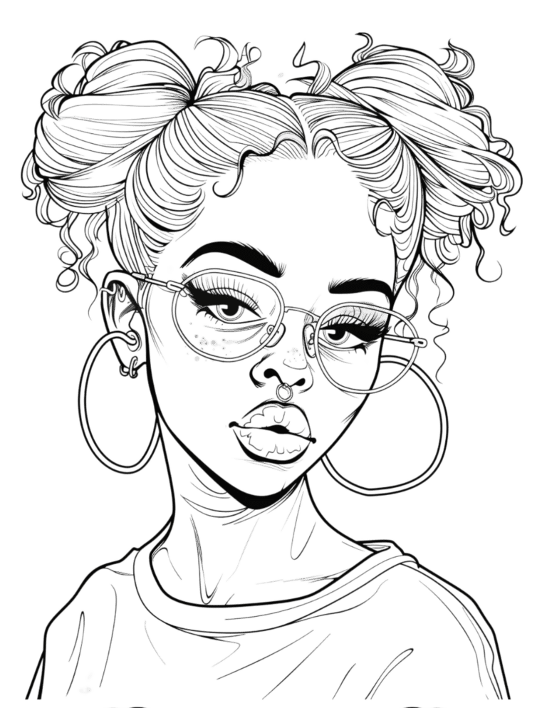 37 Trendy Baddie Coloring Pages for Adults Printable 4