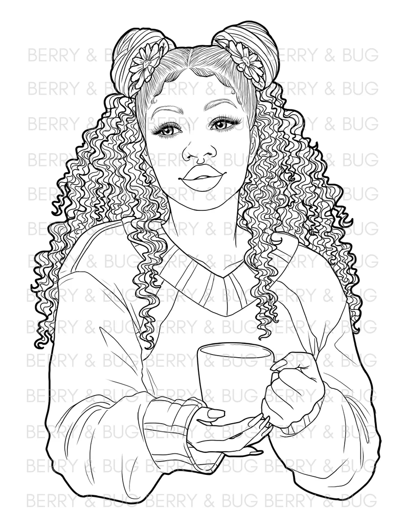 37 Trendy Baddie Coloring Pages for Adults Printable 9