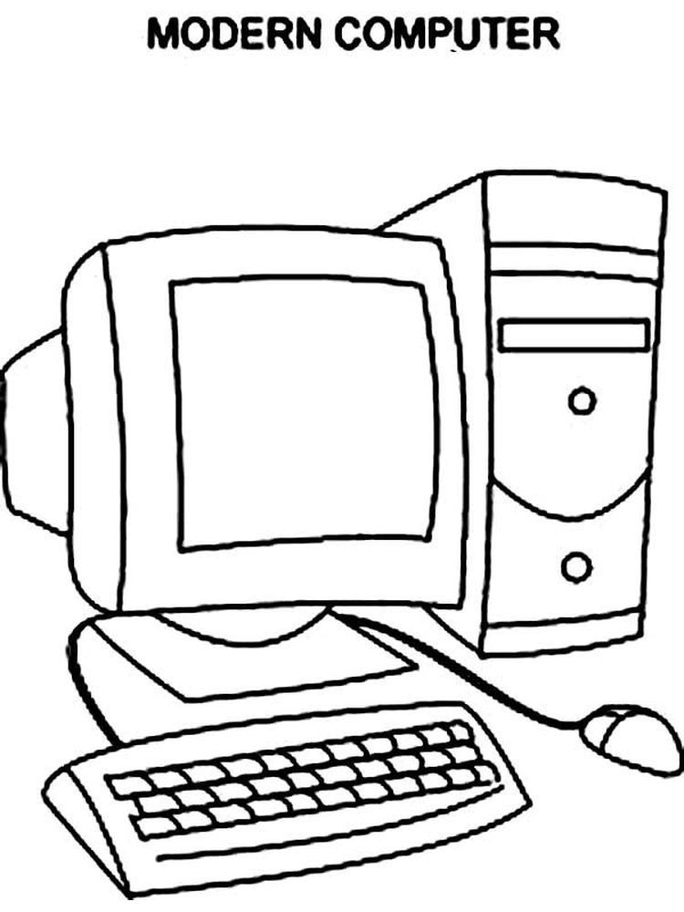 38 Creative Computer Coloring Pages Printable 7