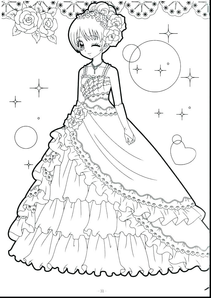 38 Cute Anime Mermaid Coloring Pages Printable 12