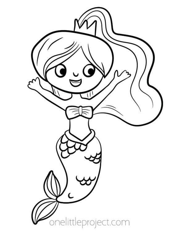 38 Cute Anime Mermaid Coloring Pages Printable 15