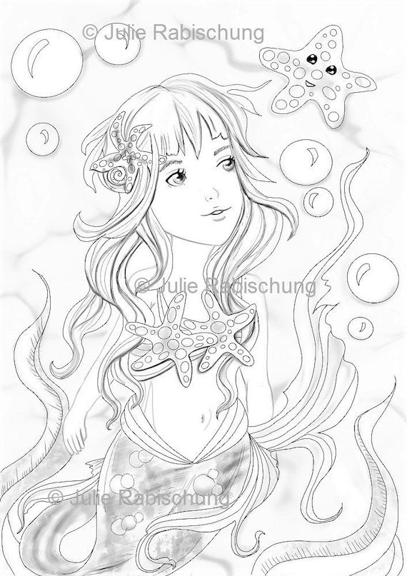 38 Cute Anime Mermaid Coloring Pages Printable 25