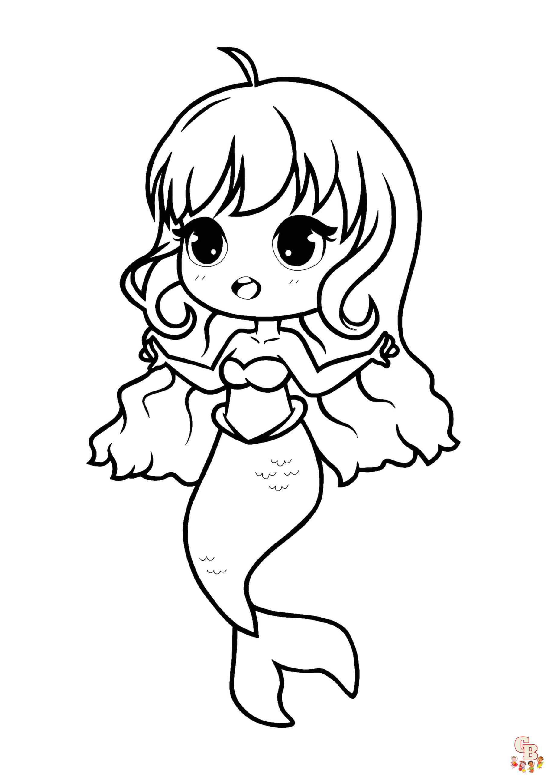 38 Cute Anime Mermaid Coloring Pages Printable 31