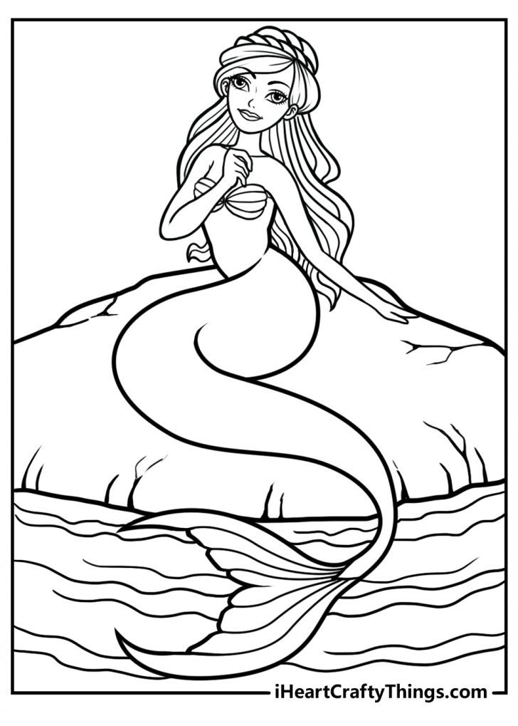 38 Cute Anime Mermaid Coloring Pages Printable 34